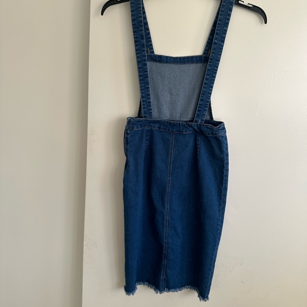 Chic Blue Denim Backless Dress overall - Picture 8 of 13